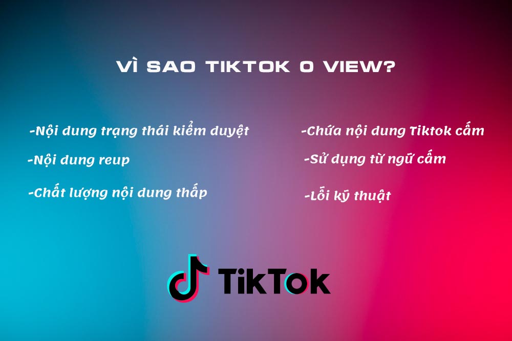 Vì sao video TikTok 0 view?