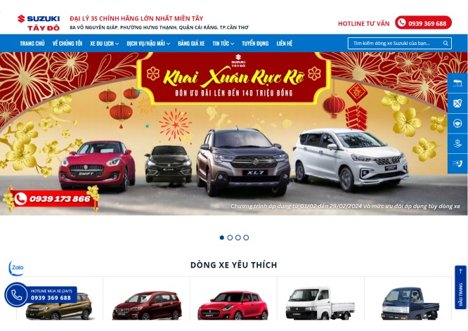 Thiết kế website Suzuki Cần Thơ