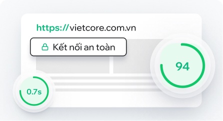Website được vietcore thiết kế có độ bảo mật cao và tốc độ nhanh